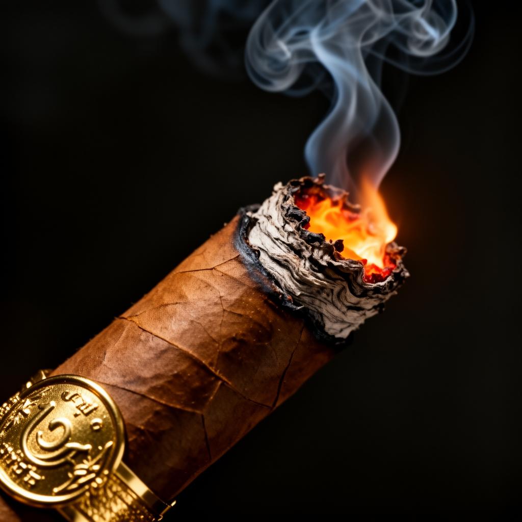 Glowing premium cigar