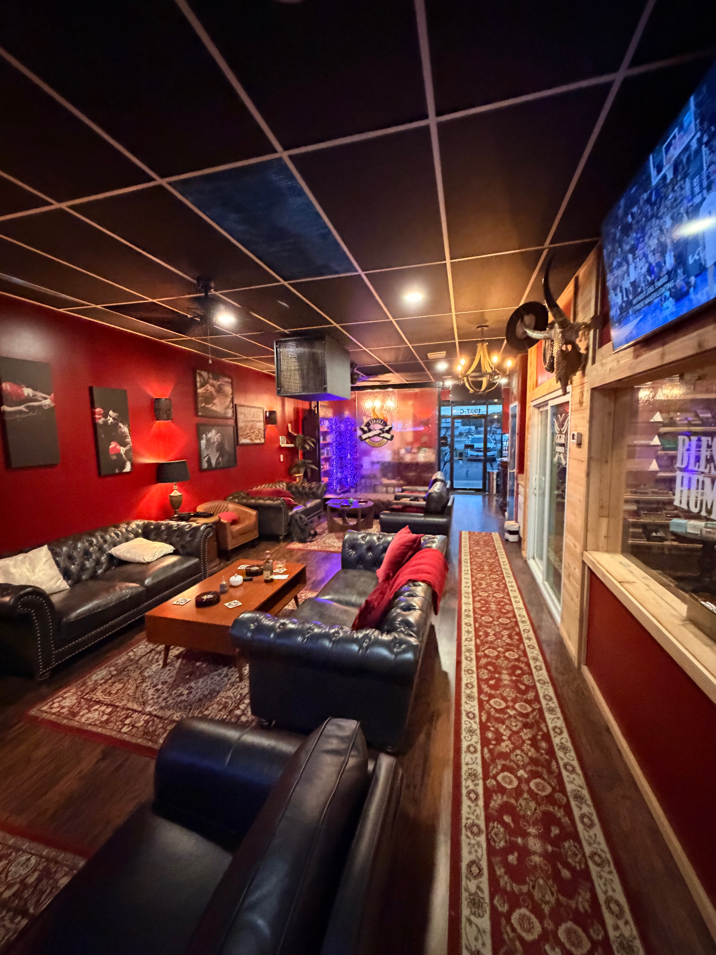 Interior of Legacy Cigar Lounge in Charleston